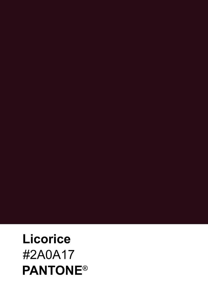 Pantone Licorice Color Swatch