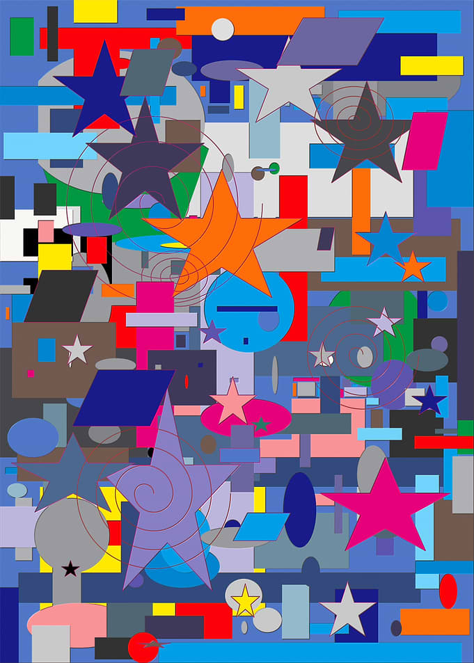 Abstract Geometric Composition with Stars