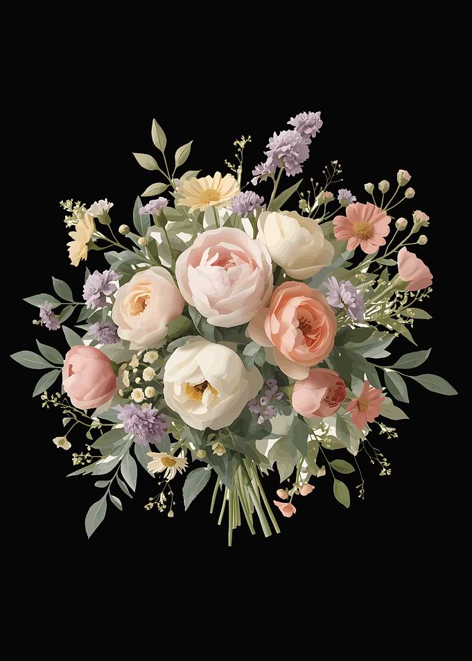 Elegant Pastel Floral Bouquet