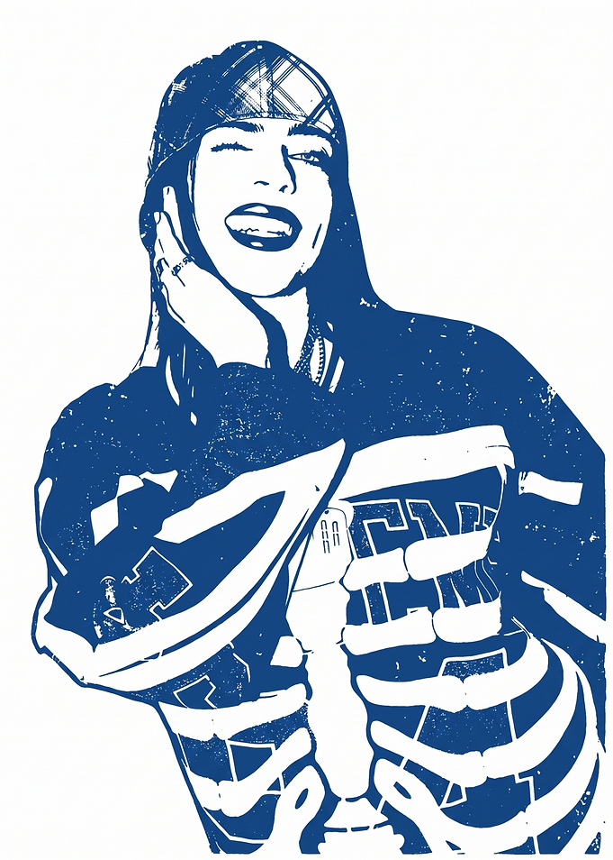 Billie Eilish Skeleton Graphic Portrait