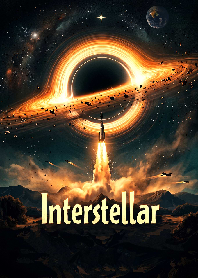 Interstellar Movie Poster Space Art