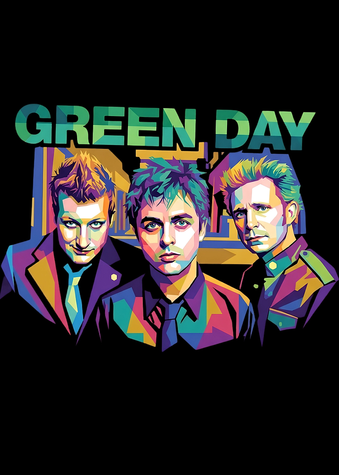 Green Day Pop Art Portrait