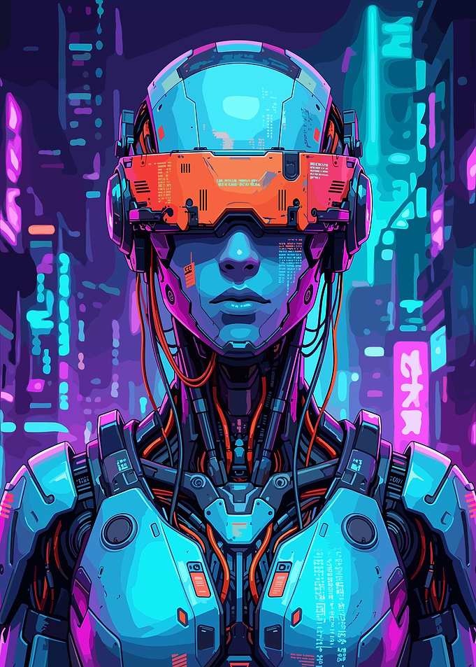Cyberpunk Android in Neon City