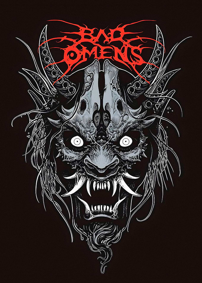 Bad Omens Oni Mask Graphic