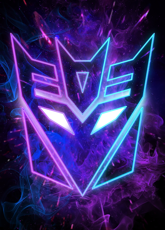Decepticons Insignia – Fire & Neon