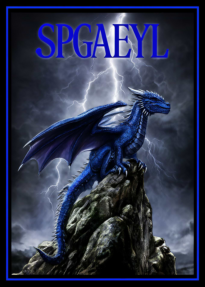 Blue Dragon on Stormy Peak