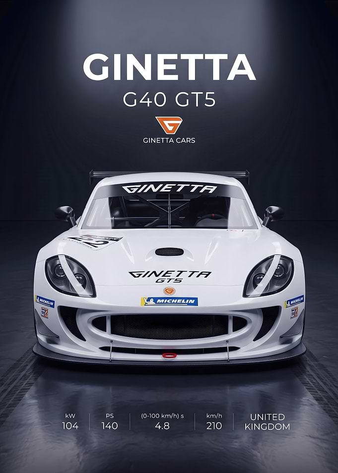 Ginetta G40 GT5 Sports Car Poster