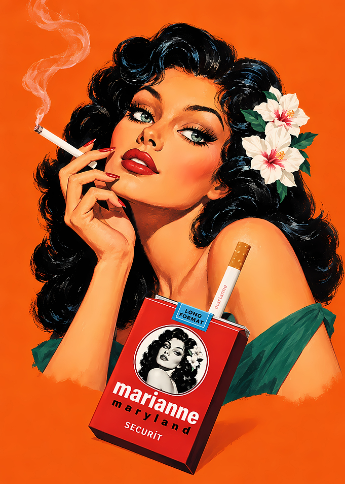 Vintage Style Marianne Cigarette Advertisement