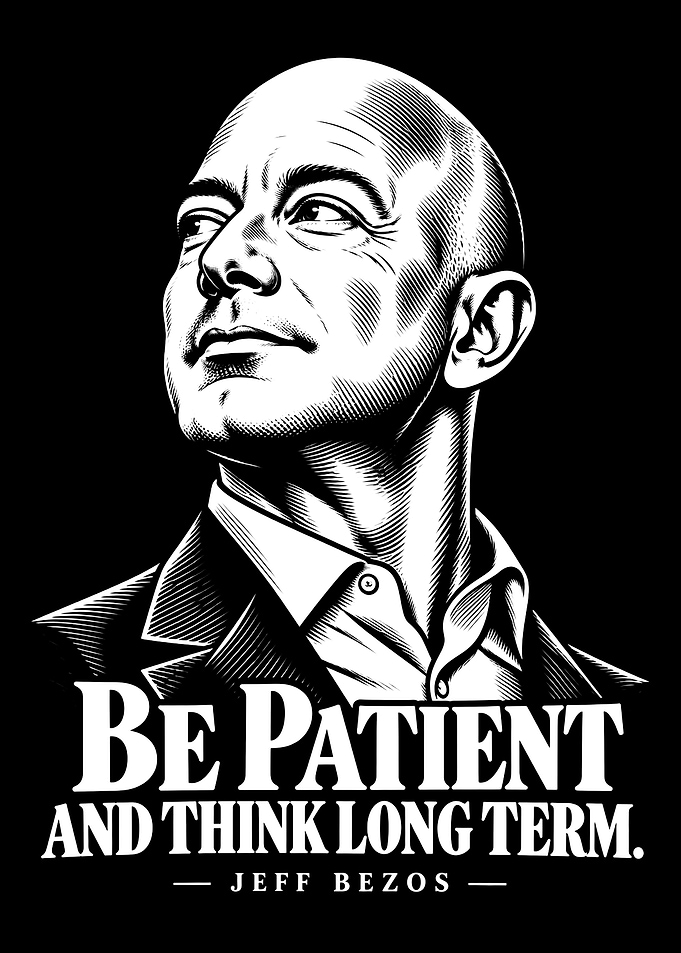 Jeff Bezos Inspirational Quote Portrait