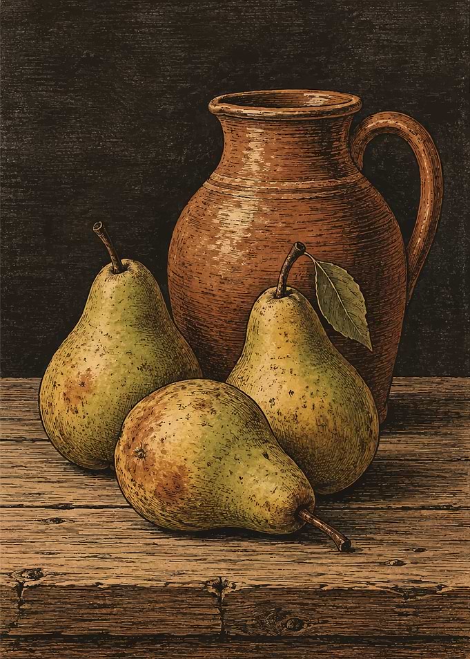 Still Life with Pears and Pitcher