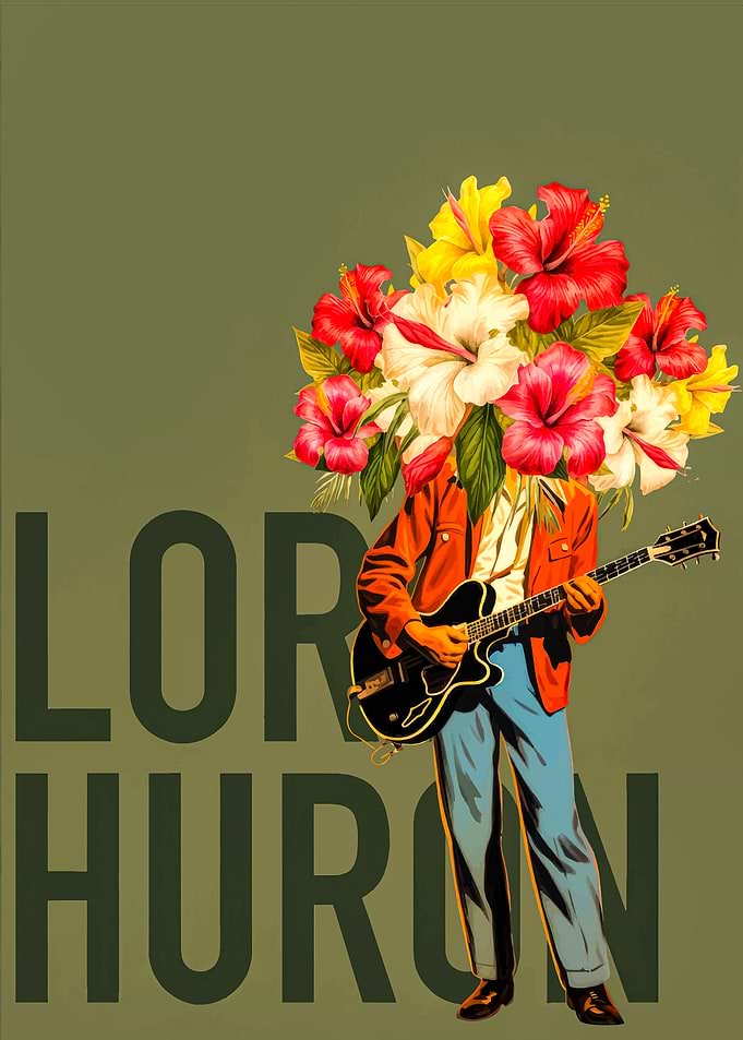 Lord Huron Floral Guitarist Poster