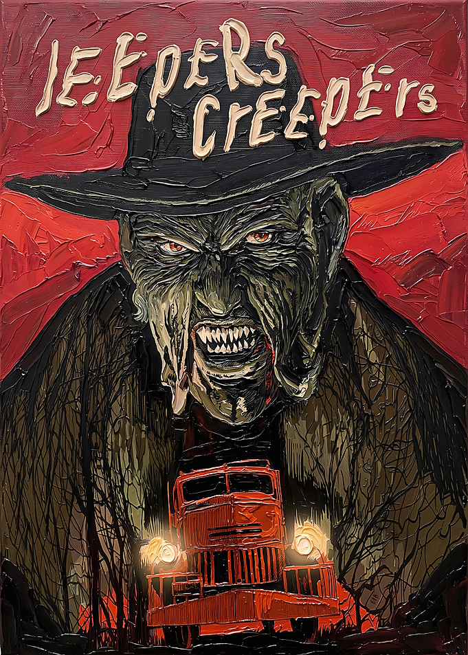 Jeepers Creepers Horror Movie Oil Painting