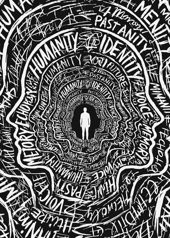 Humanity Identity Abstract Text Art