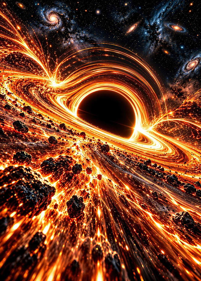 Black Hole Accretion Disk and Asteroids