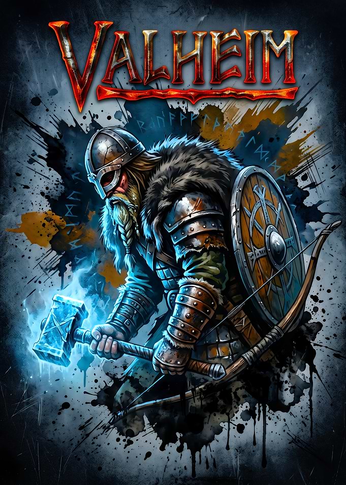 Valheim Viking Warrior Game Art