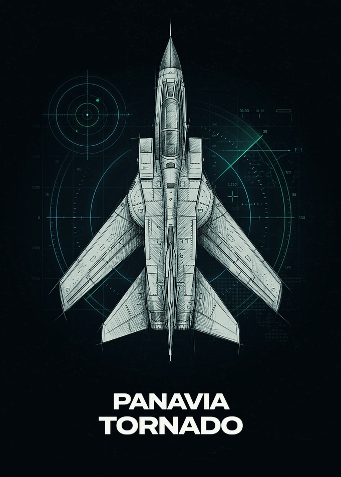 Panavia Tornado Fighter Jet Blueprint