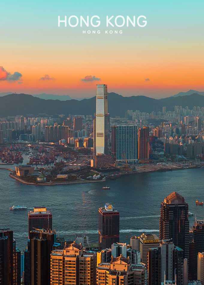 Sunset Skyline of Hong Kong