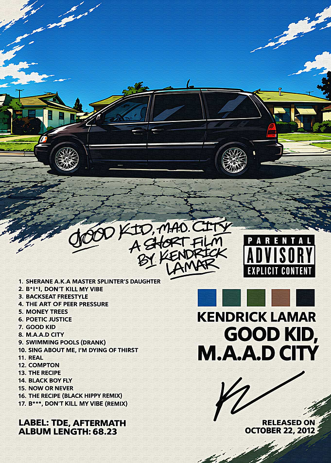 Kendrick Lamar Good Kid M.A.A.D City Poster