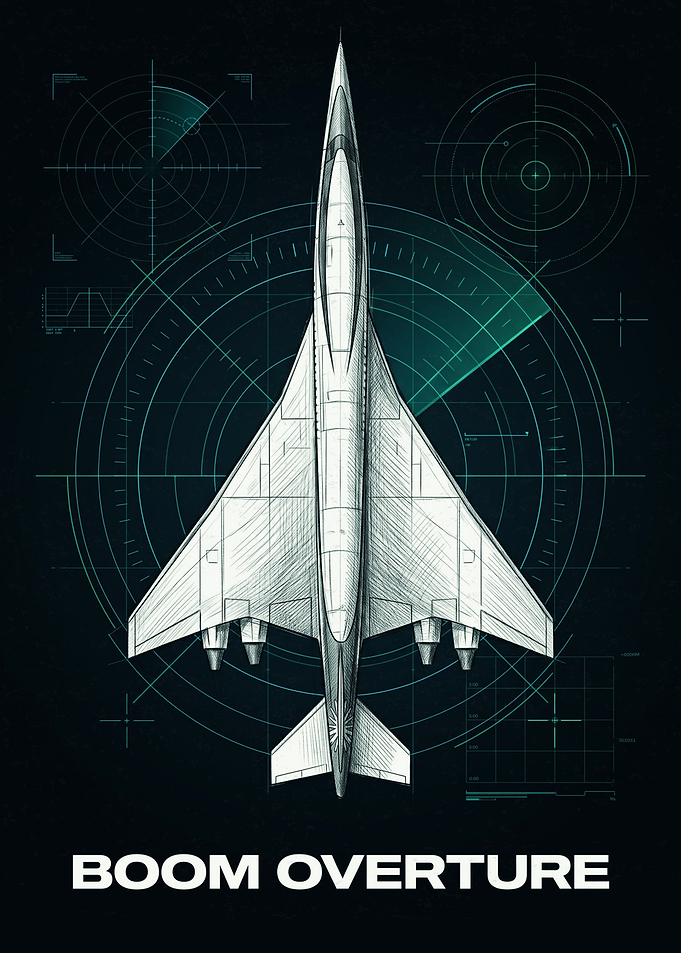 Boom Overture Supersonic Jet Blueprint