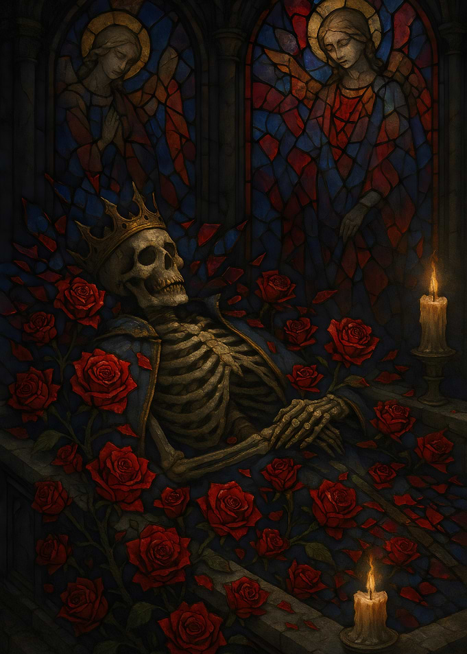 Halloween Skeleton King Church Skull