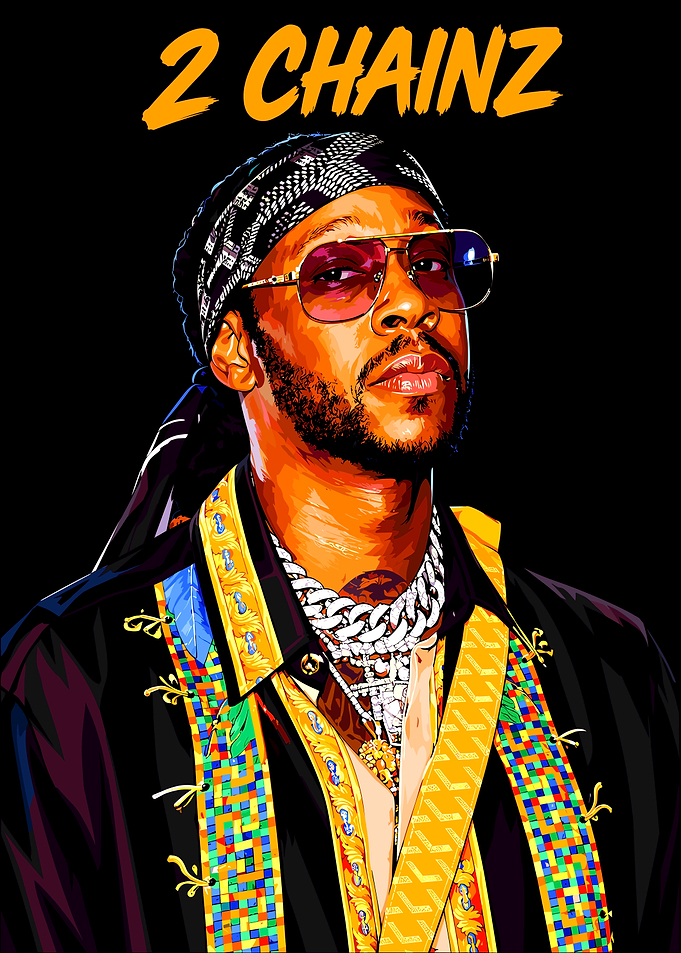 2 Chainz Digital Portrait Illustration