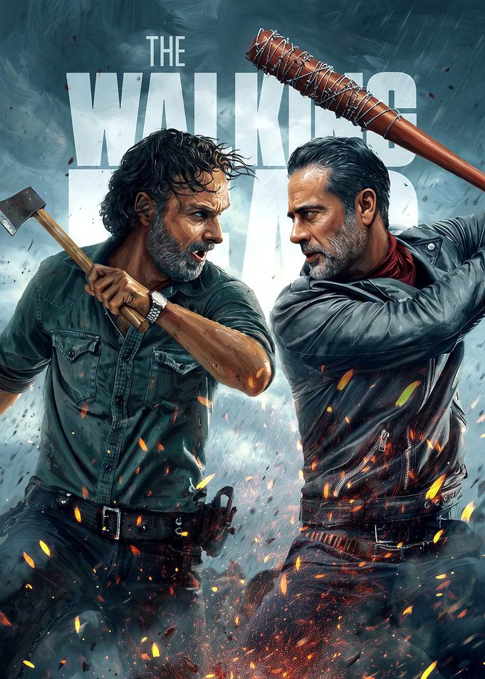 Rick Grimes vs Negan Poster