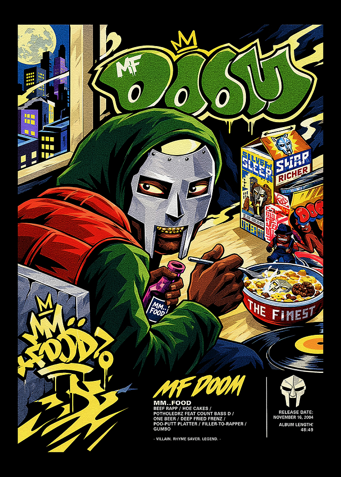 MF DOOM MM..FOOD Album Art Poster