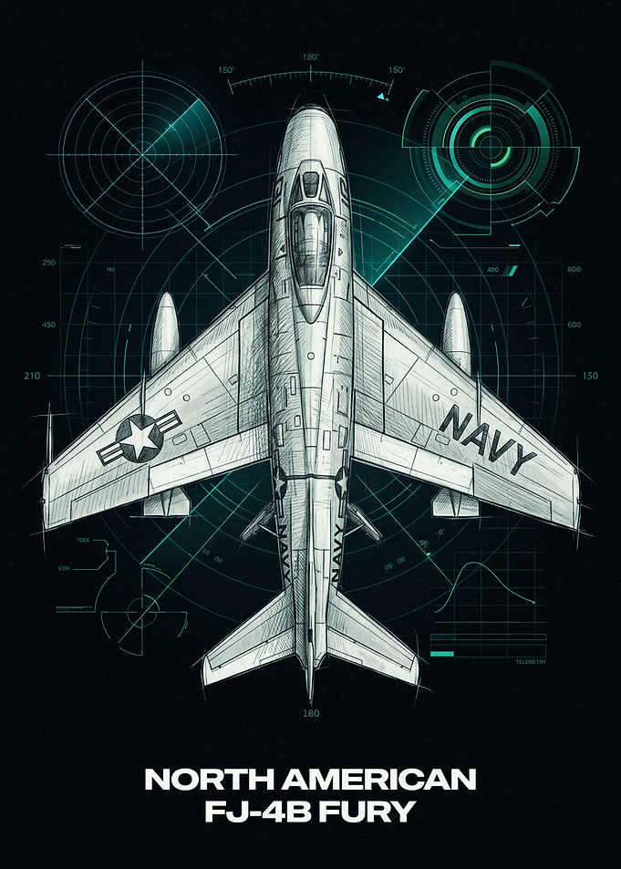 North American FJ-4B Fury Blueprint
