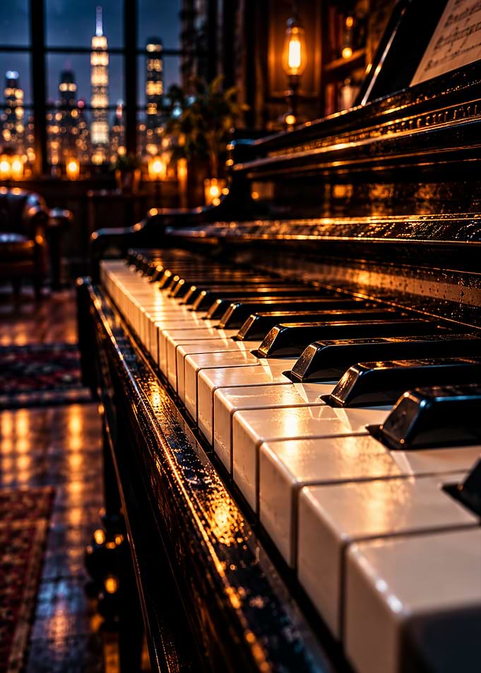 Grand Piano in City Apartment