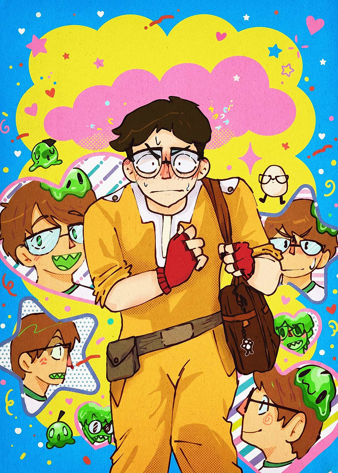 Nerd Anime Boy Cute Pop Art