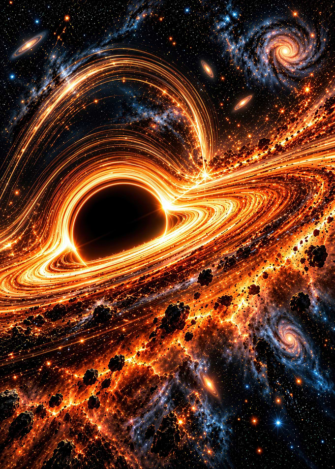 Vibrant Black Hole Cosmic Scene
