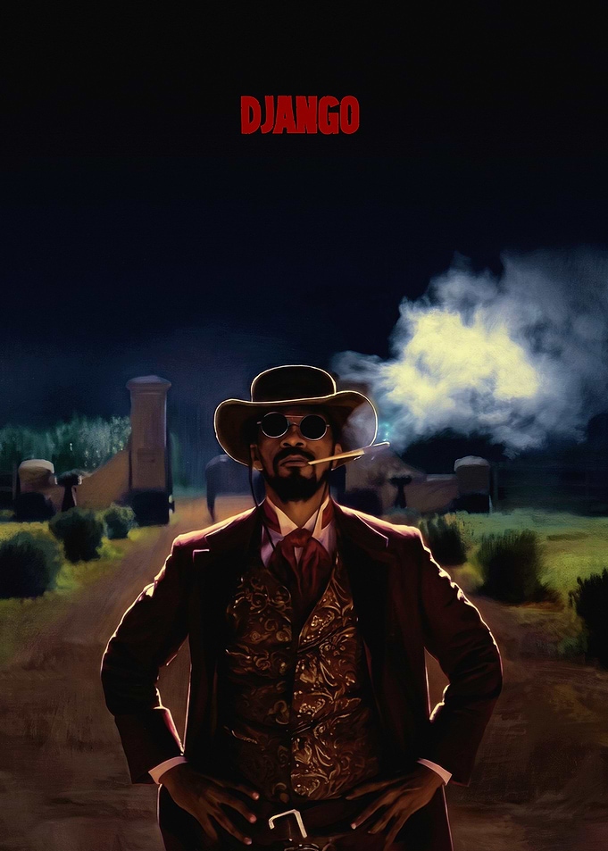 Django Unchained Movie Poster Art