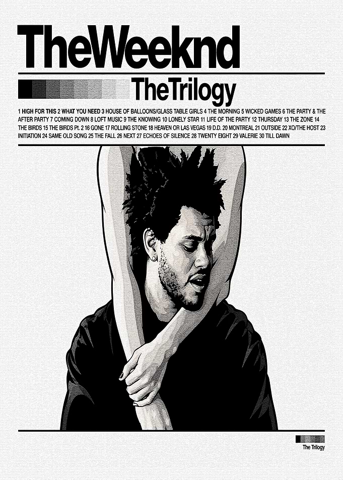 The Weeknd Trilogy Minimalist Poster