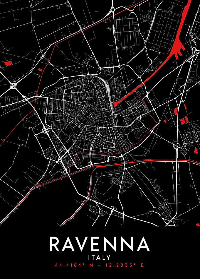 Ravenna Dark Map