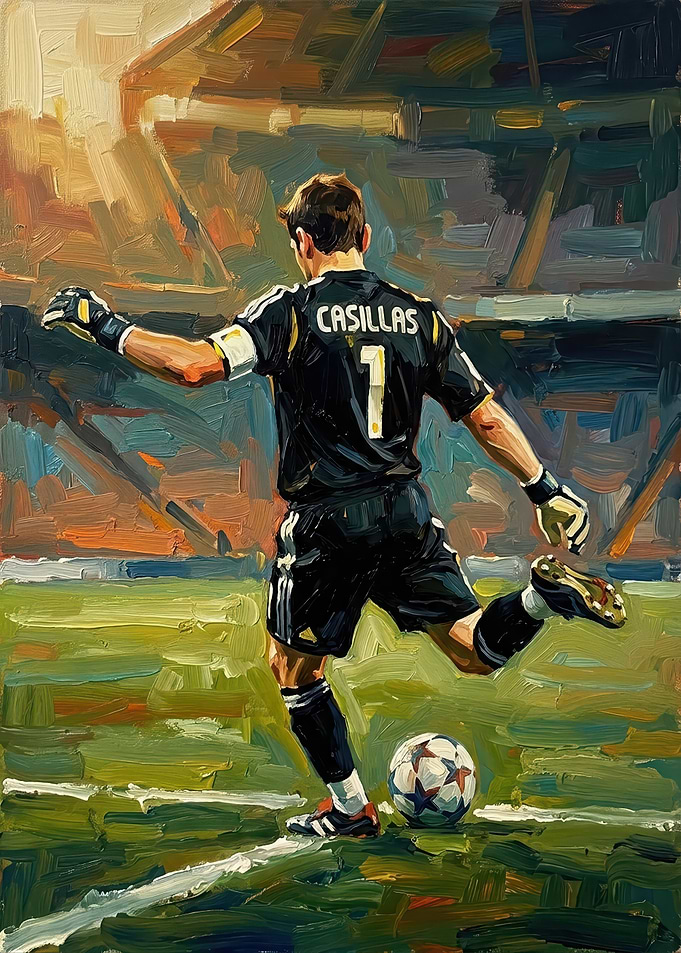 Iker Casillas Soccer Goalkeeper Painting