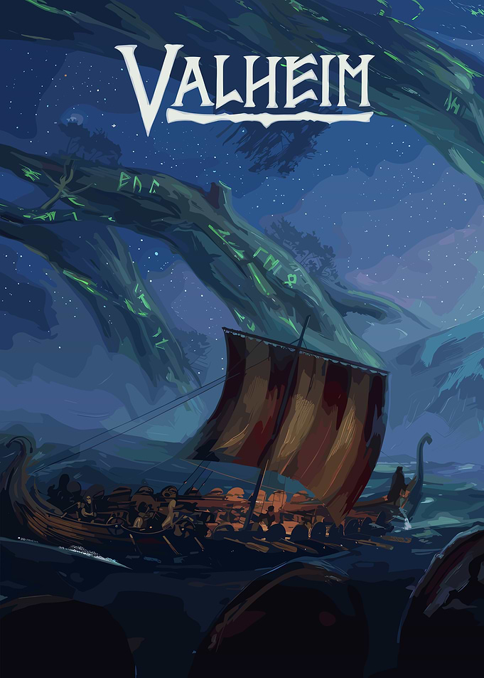 Valheim Viking Longship Night Voyage