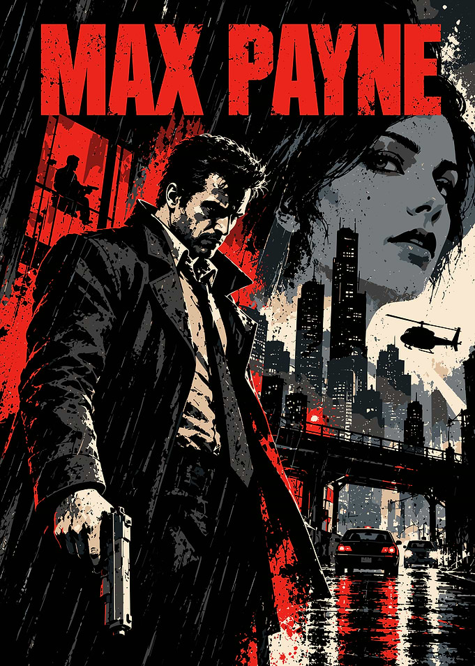 Max Payne Noir Action Poster