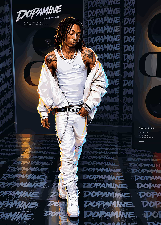 Dopamine Hip Hop Artist Illustration