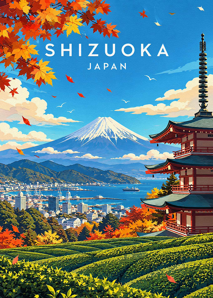 Shizuoka Japan Travel Poster