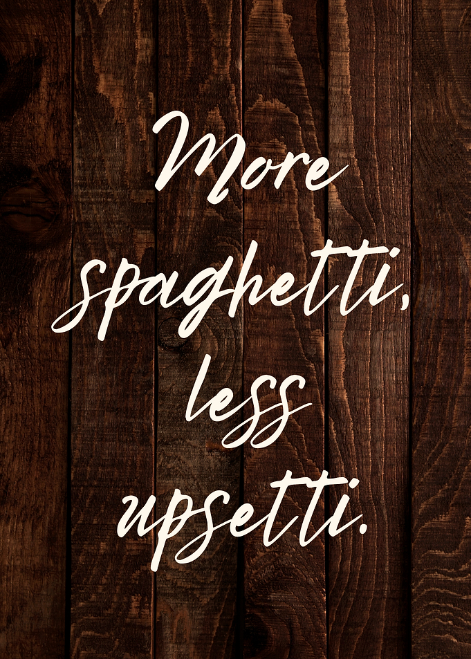 Rustic Wood Italian Pasta Quote Kitchen Wall Art