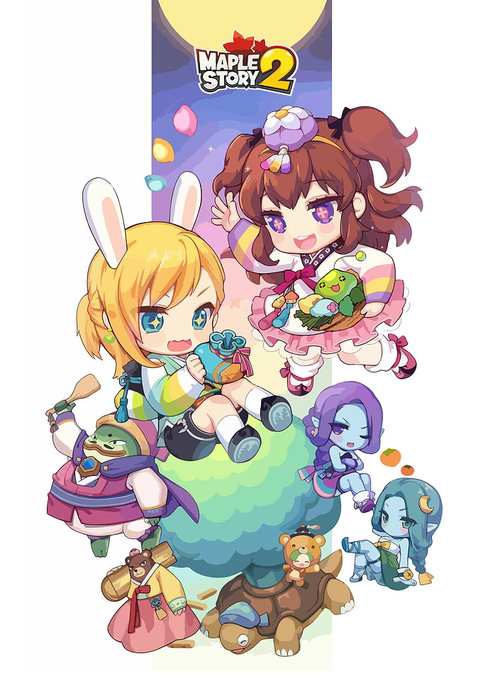 MapleStory 2 Chibi Character Illustration