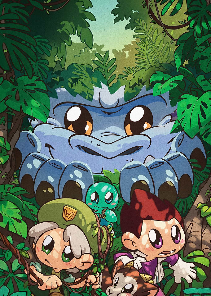 Dino Jungle Adventure Comic Art