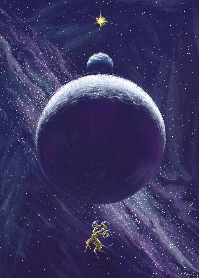 Giraffe Hydra In Space