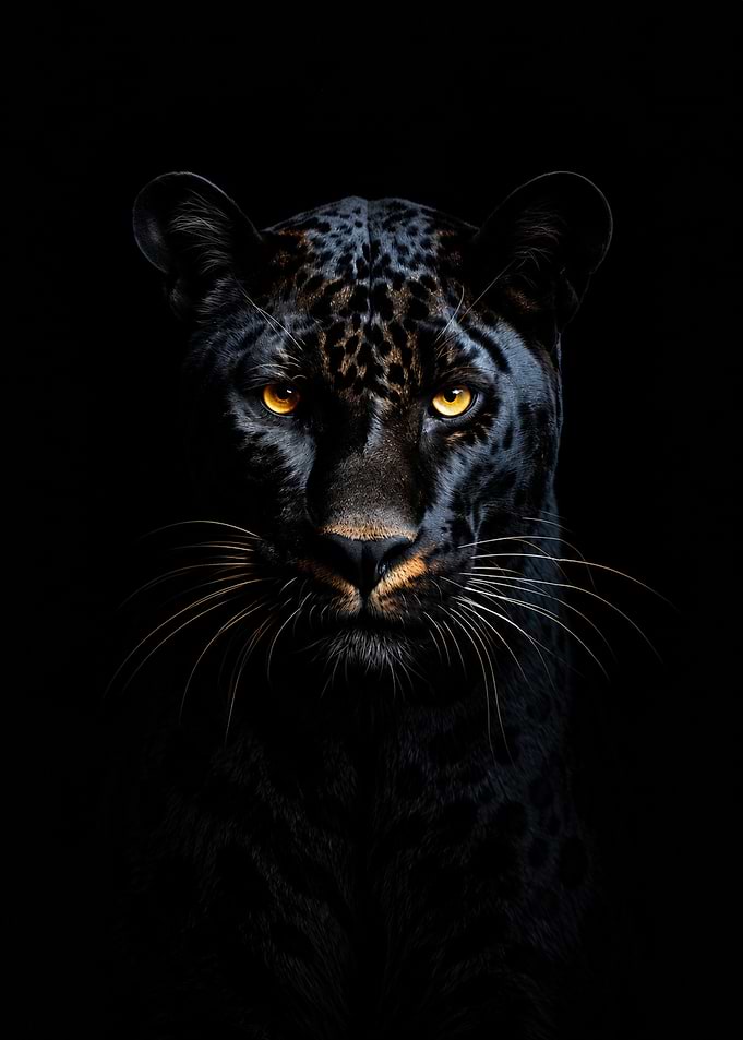 Majestic Black Panther Portrait