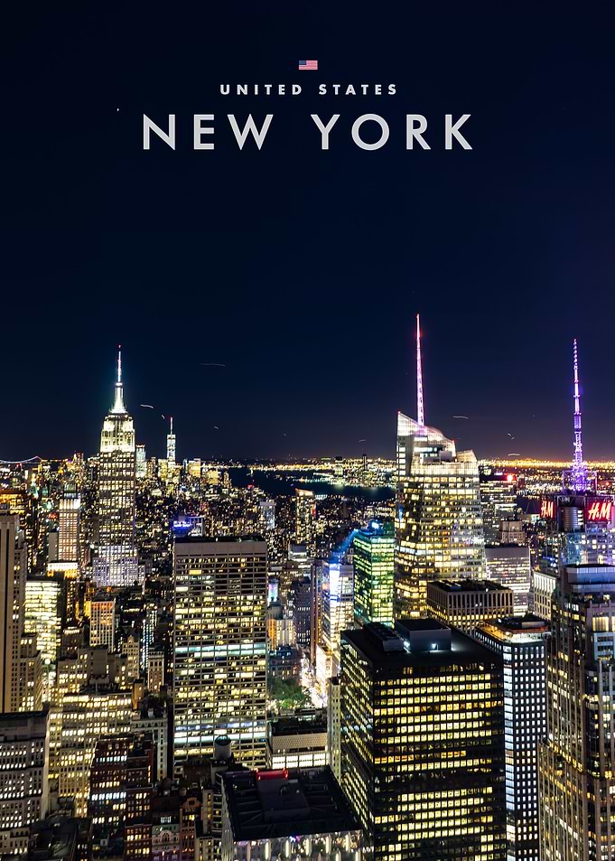 New York City Skyline Night View