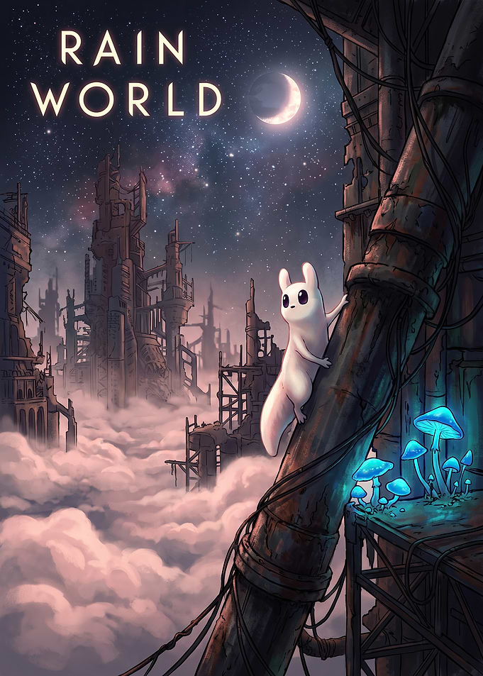 Rain World Slugcat Poster
