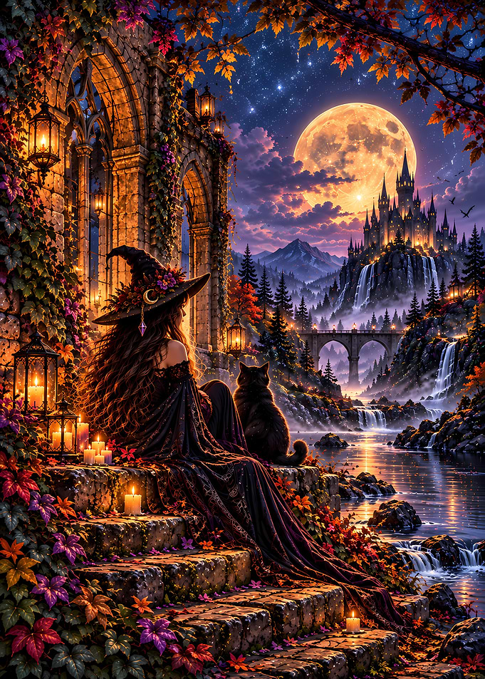 Moonlit Witch and the Enchanted Castle
