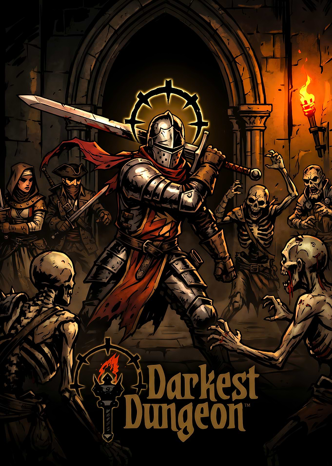 Darkest Dungeon Crusader Battle Scene