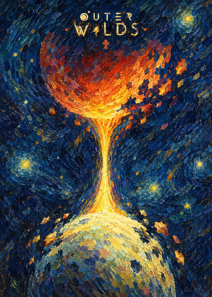 Outer Wilds Van Gogh Style Art