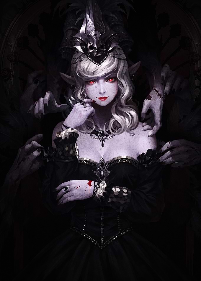 Gothic Vampire Queen Digital Art
